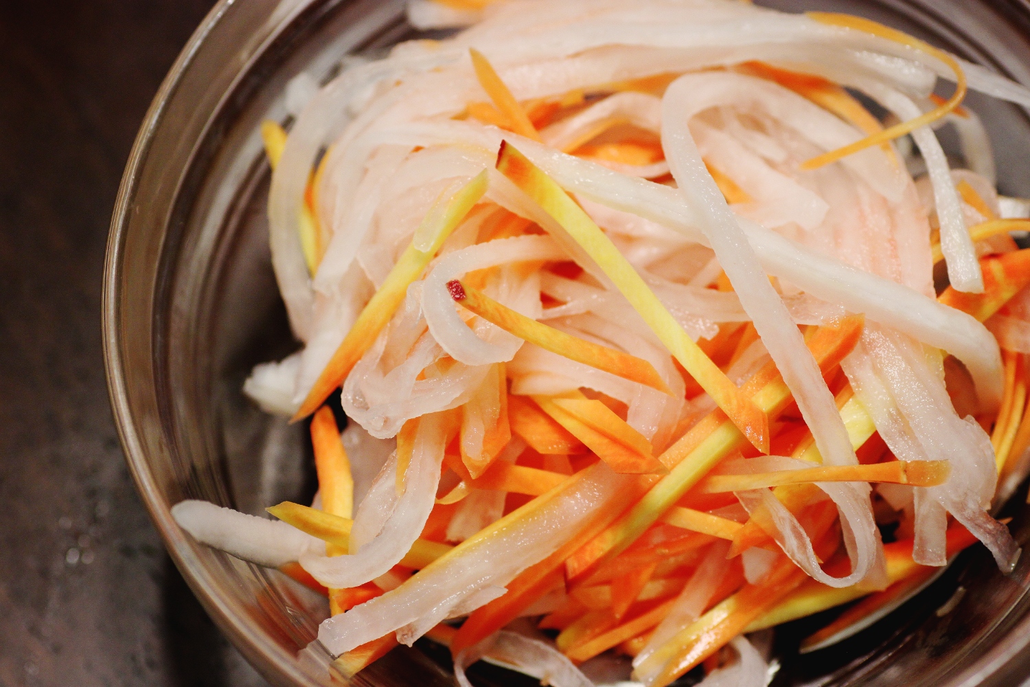 an image of a glass bowl filled with food