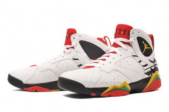 the nike jordan vi basketball shoe in white and red