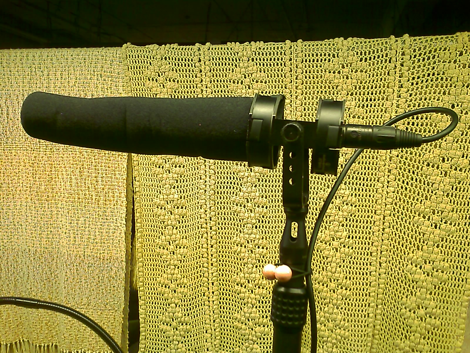 the bicycle is plugged in with a microphone