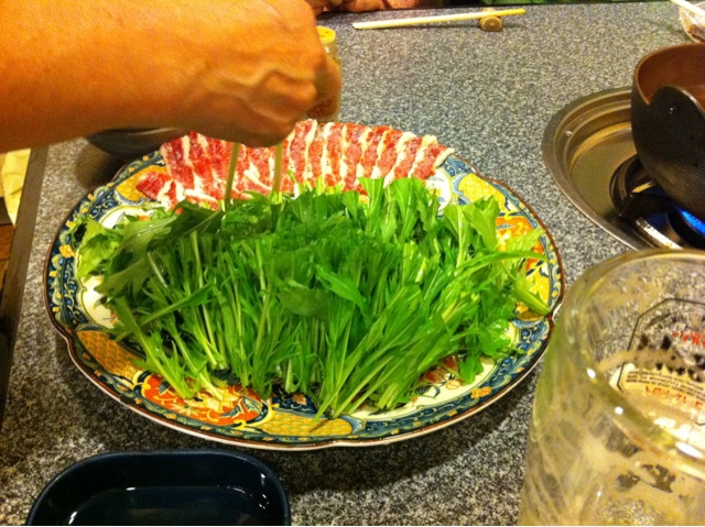 this is a plate of greens being prepared for cooking