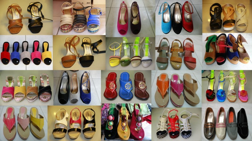 a collage of different types of woman's shoes