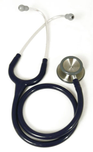 a stethoscope is lying on top of a white table