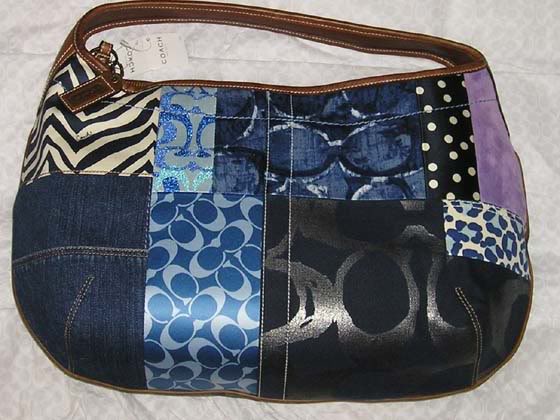 a purse with an animal print and leather