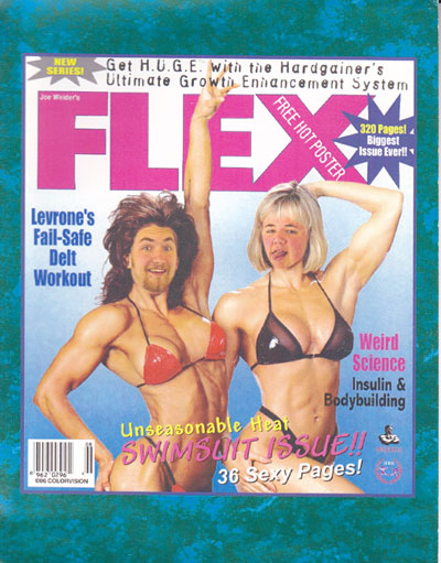 a magazine cover with two women in bikinis