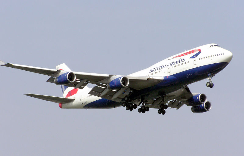 an british airliner taking off in the air