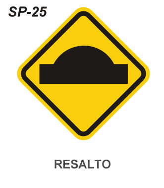 a yellow road sign that says resalto