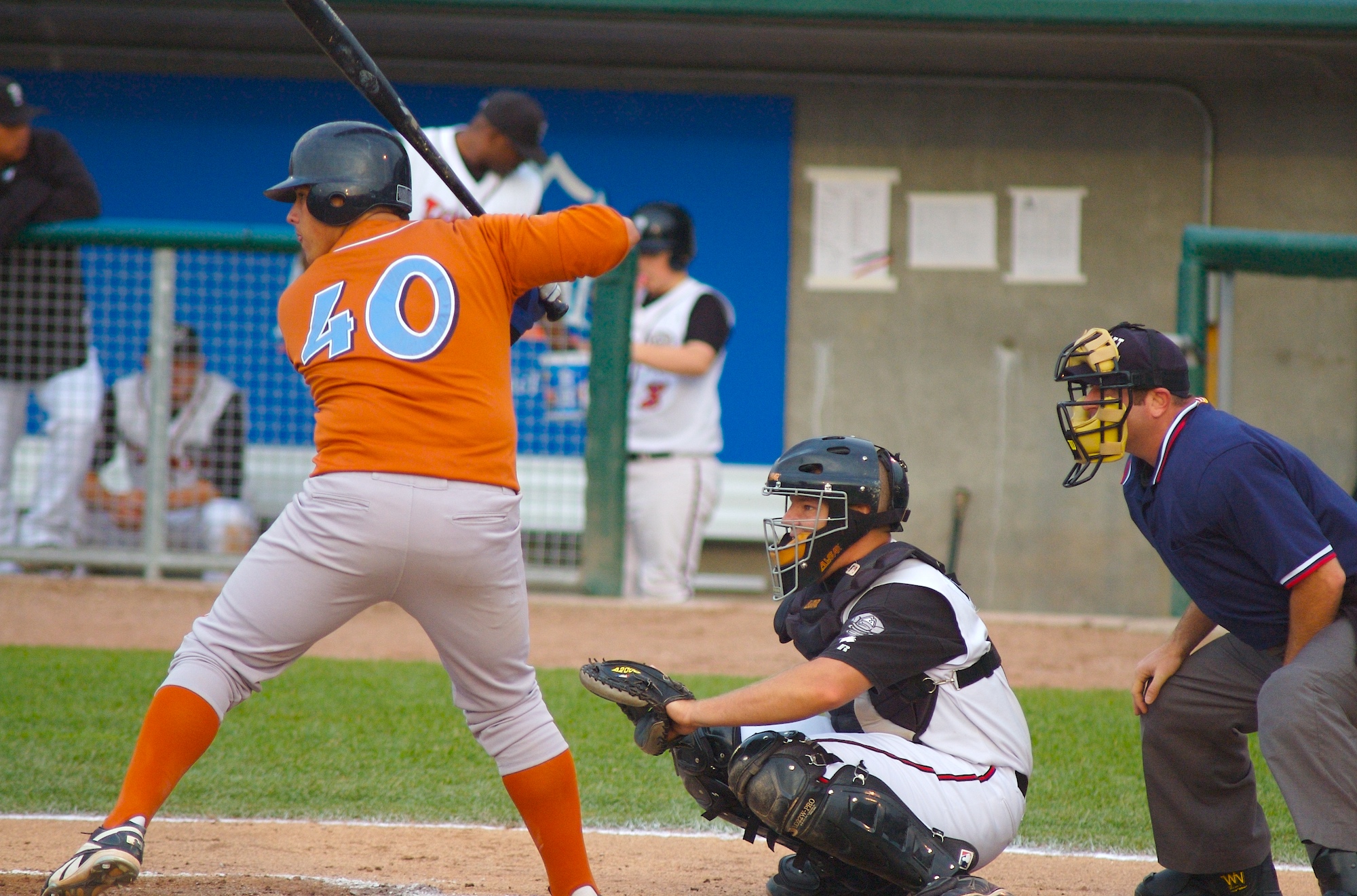 a batter at the plate in an mlb baseball game