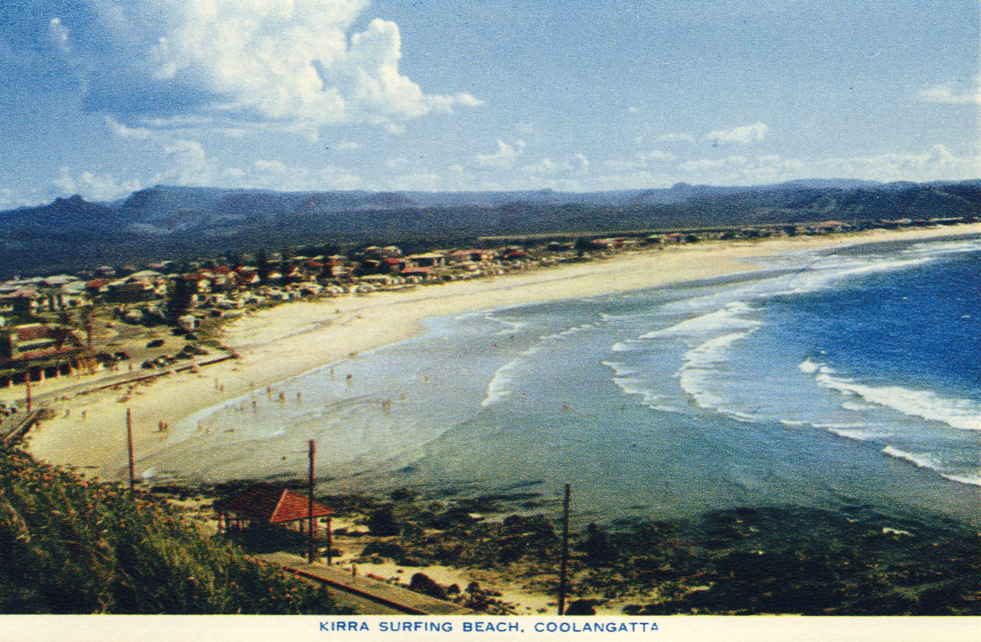 the beach and ocean are pictured in this image