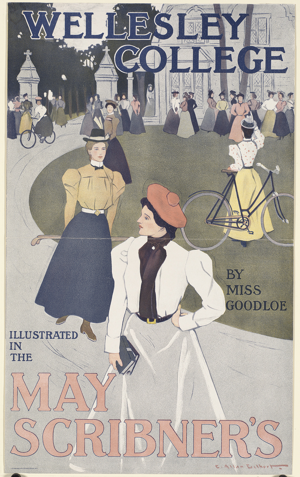 an image of a vintage poster for welbesley college