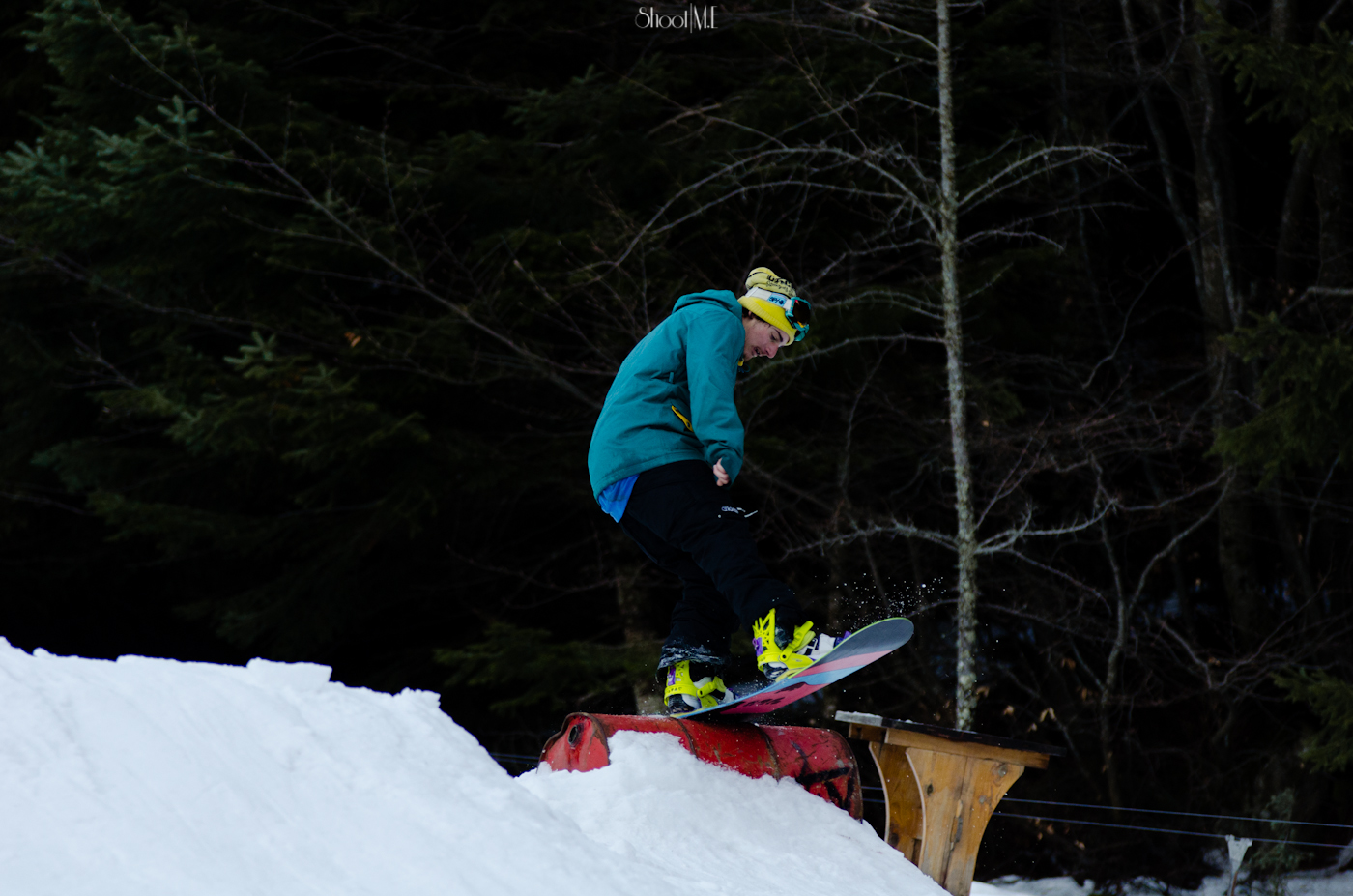 there is a snowboarder in the air doing a trick