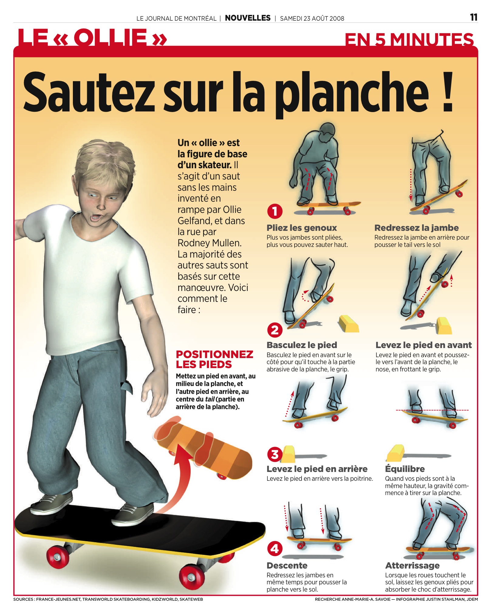 a diagram explaining how to skateboard in a foreign language
