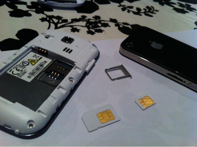 the iphone has been made to be recharped so its sim cards can be removed
