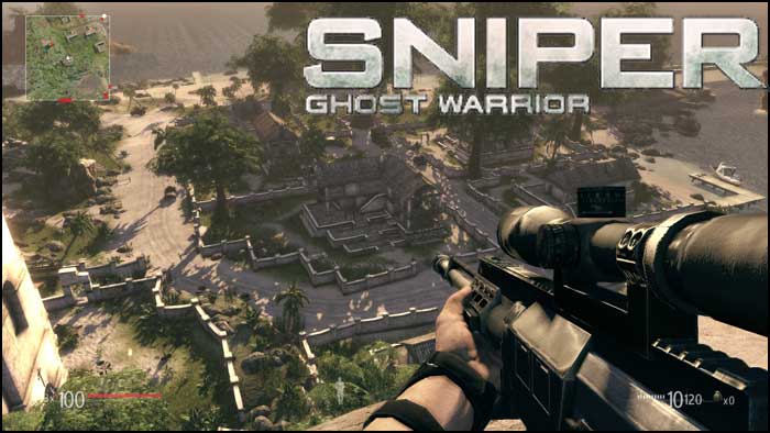 the video game sniper ghost warrior is going down a mountain