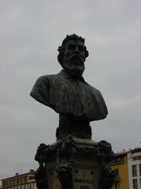 a statue of the writer and historian nikola nikola is situated in front of a building