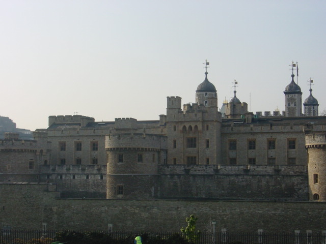 a large castle that has people in it