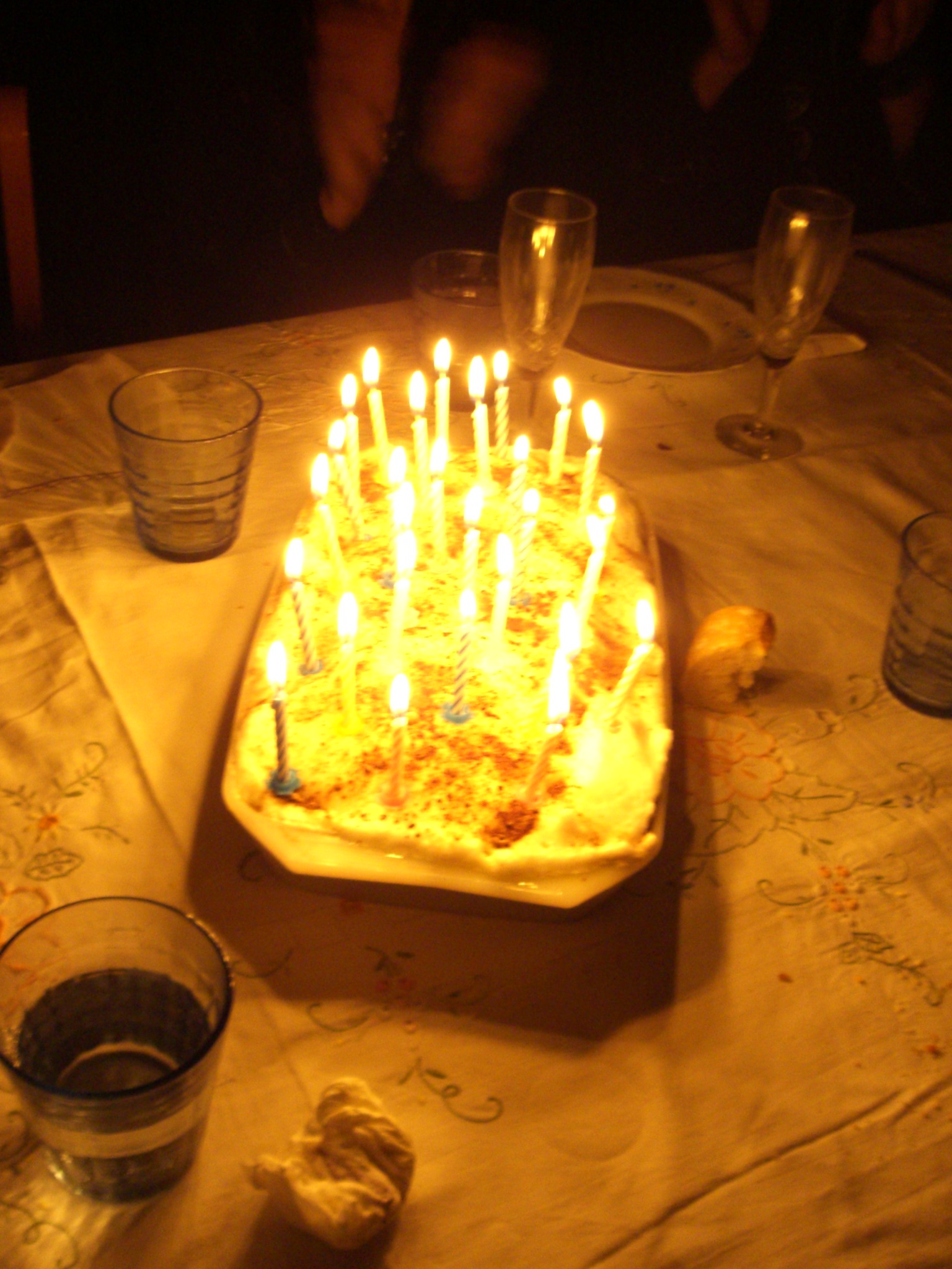 a birthday cake that is on a table