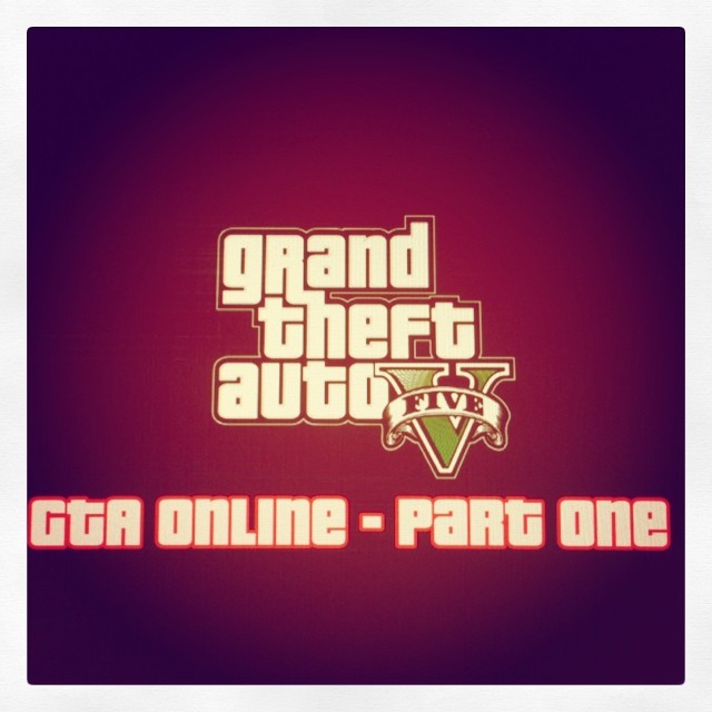 gta online - part one logo with purple background