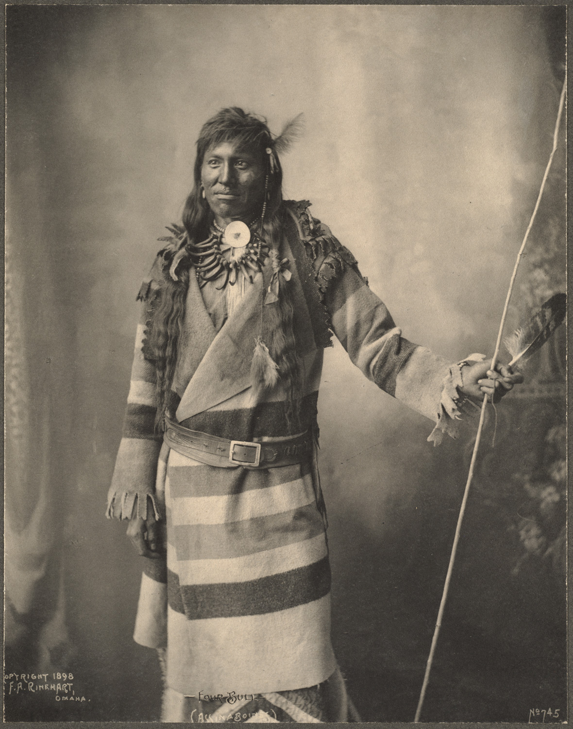 an old time po of a native american man