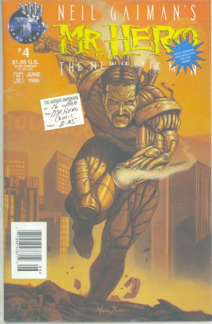a comic book with a picture of a man in armor