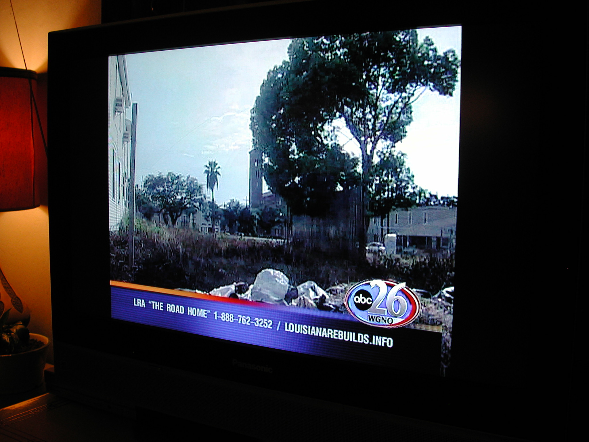 a television showing the live broadcast of a soccer game