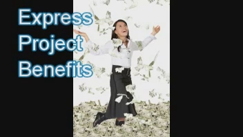 a person with money falling on their face, as if in the air
