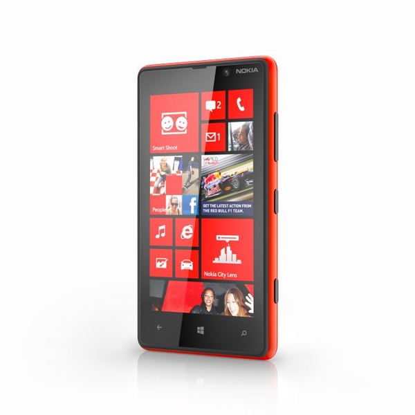 the nokia lumia smartphone is shown on a white background