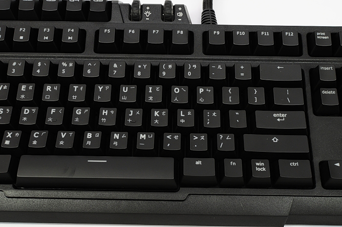 an overhead view of a black computer keyboard