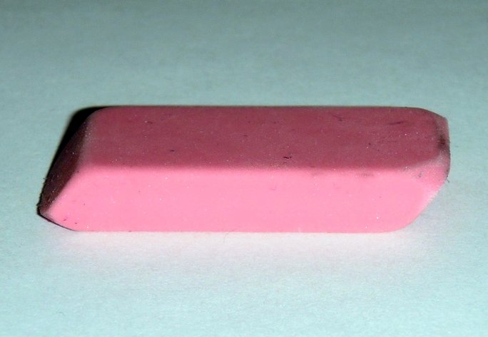 a pink block is sitting on the table