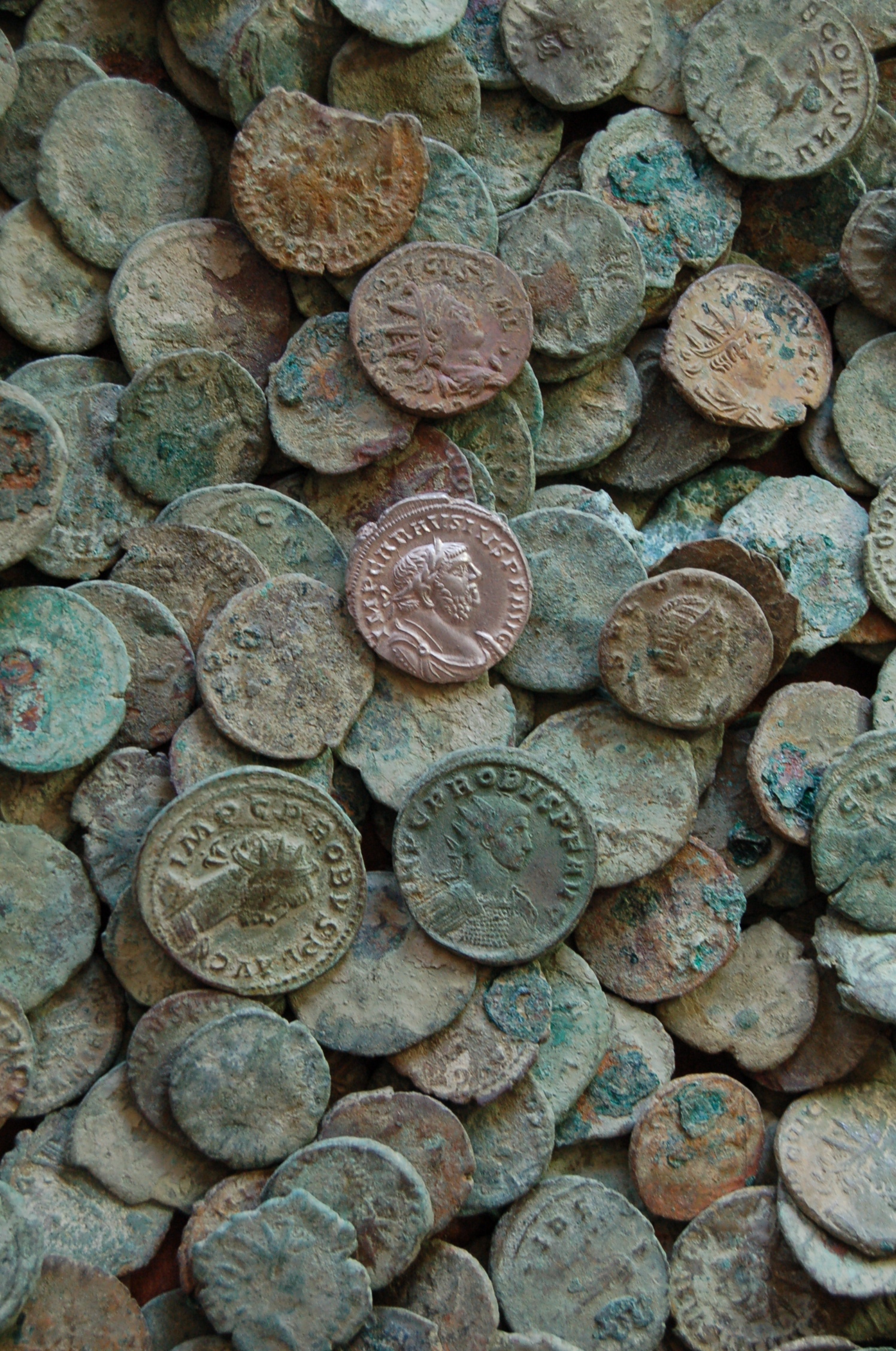 coins piled together to make an interesting background