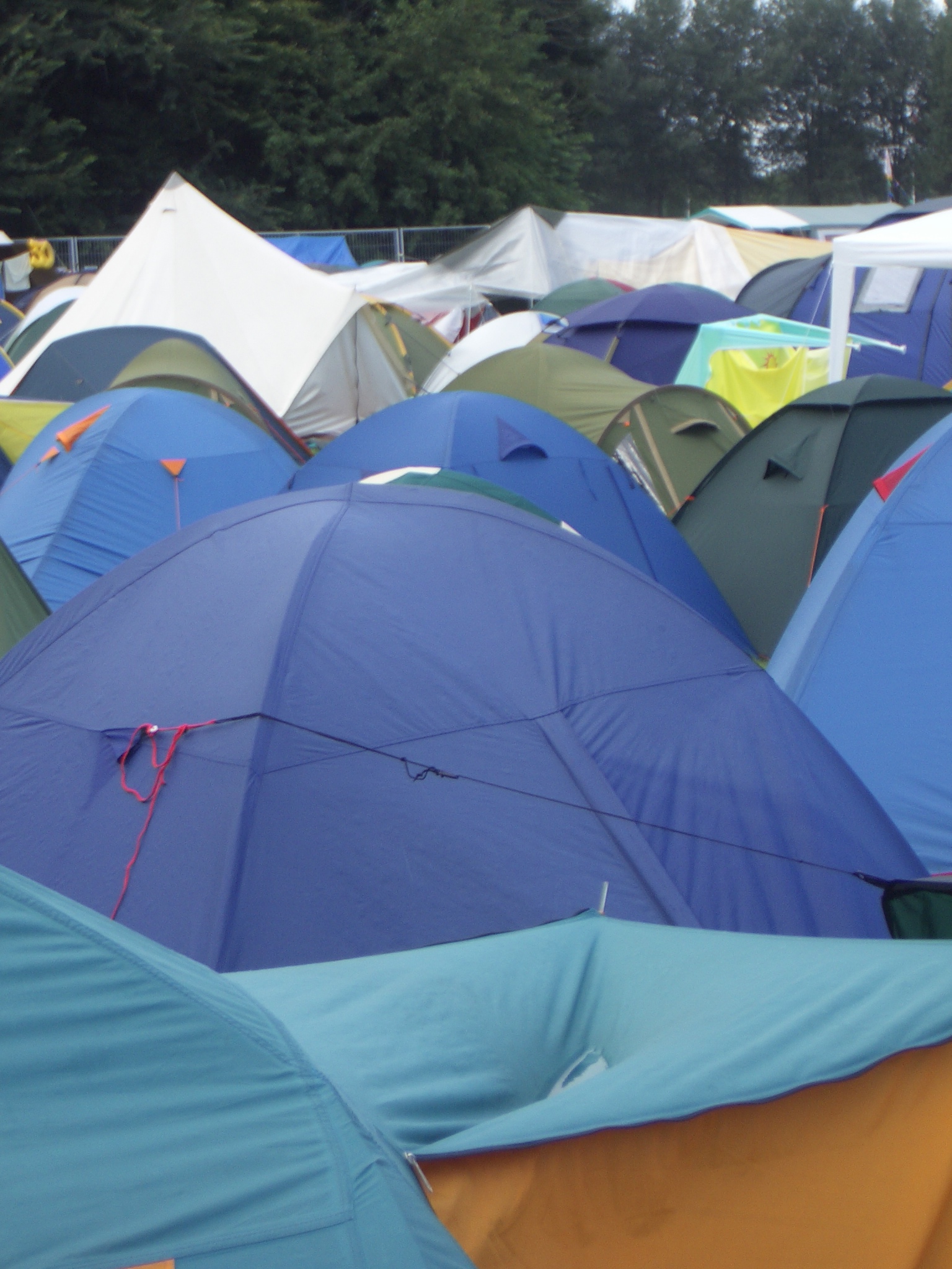 a large number of tents are set up