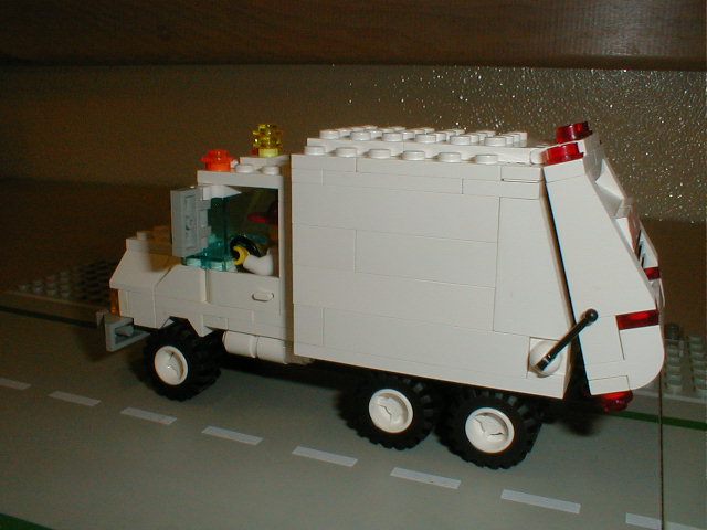 a closeup of a lego toy truck
