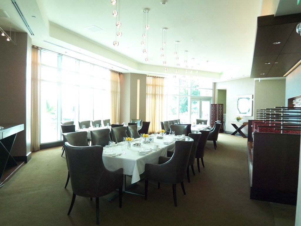 a table that is set up for people to eat