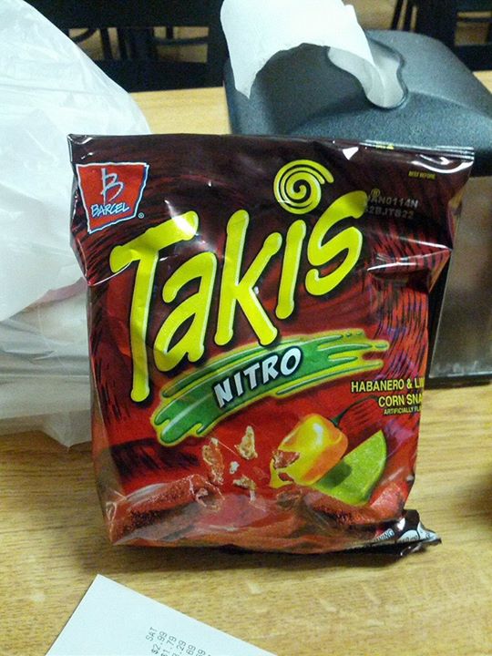 a bag of takis on top of a table