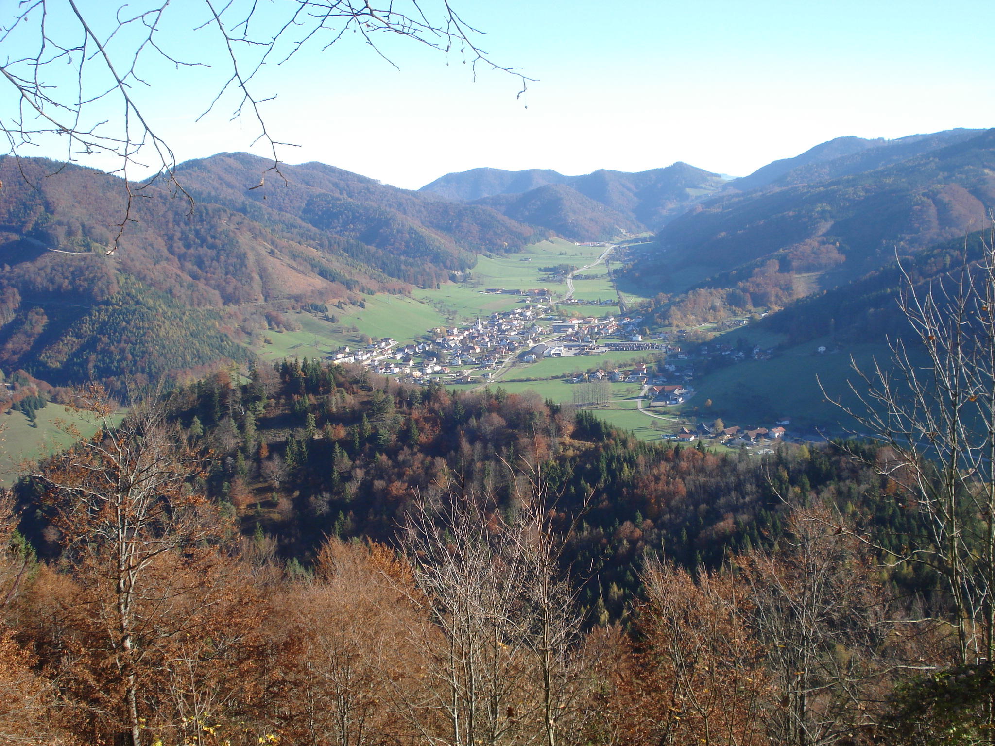 a very nice view down into a big valley