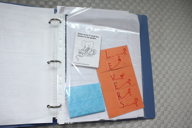 an open notebook containing two pages with words on them