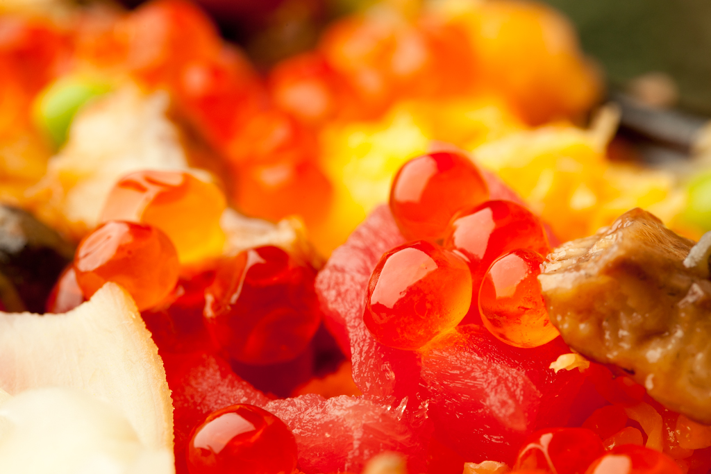 jelly fruit is being mixed together in the dish