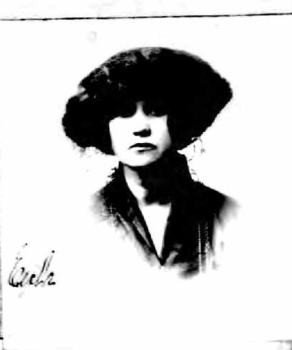 an old black and white po of a woman with short hair