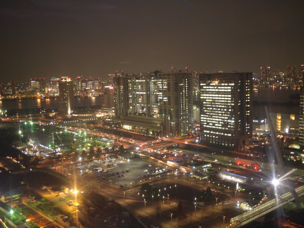 a nighttime city view of a major metropolitan area