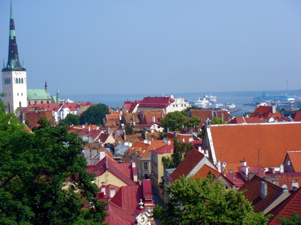 an overview po of the roofs and buildings