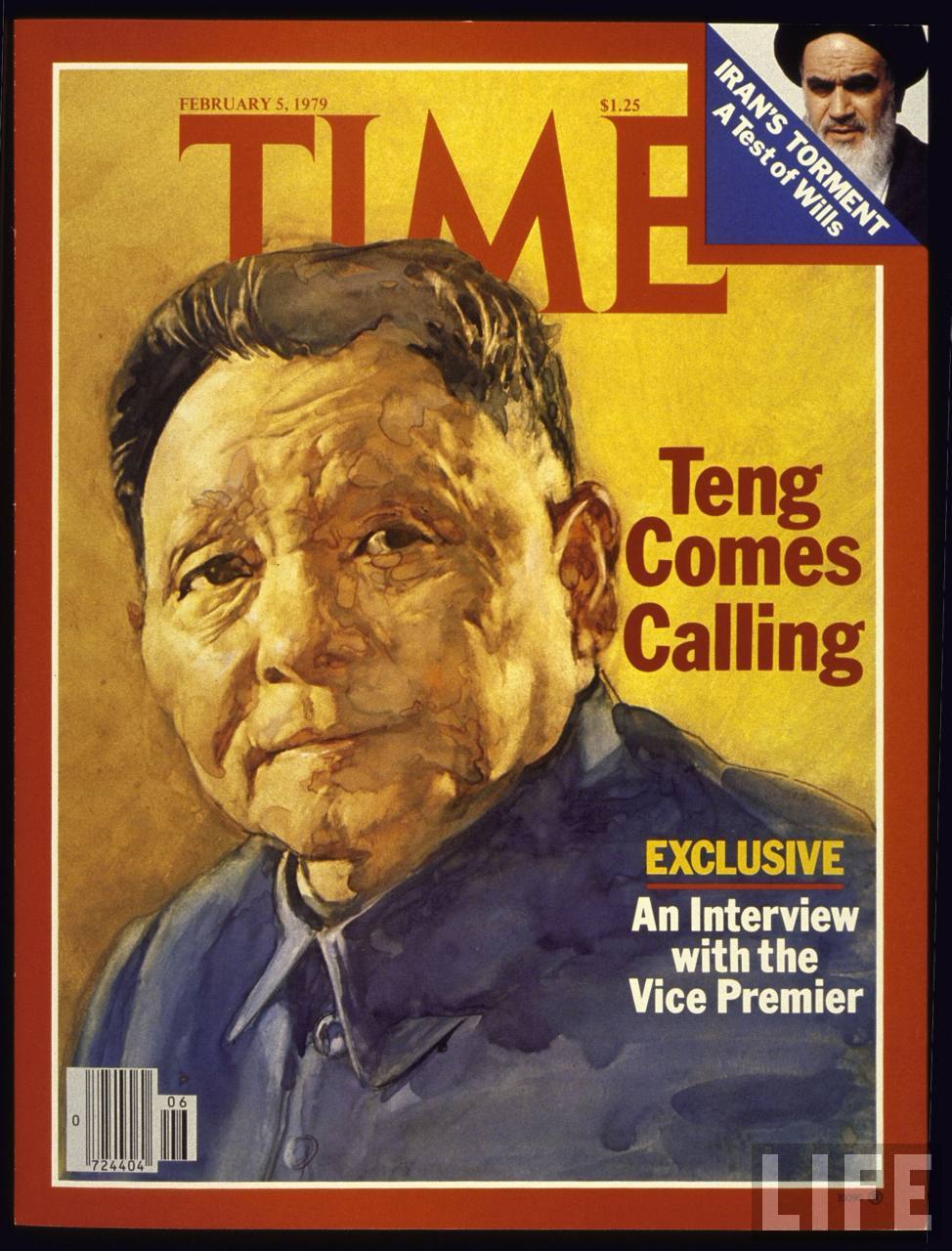 an older man wearing a suit and tie on the front cover of time