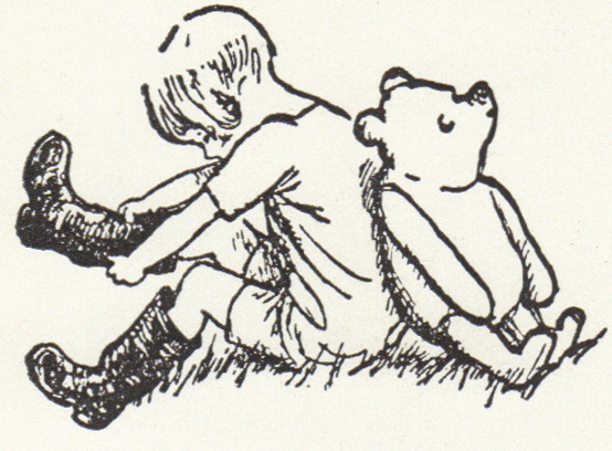 a drawing of a boy with his feet on the ground and one foot on his knees