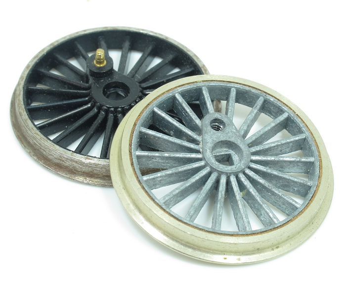 the front wheel and tire of an automobile engine