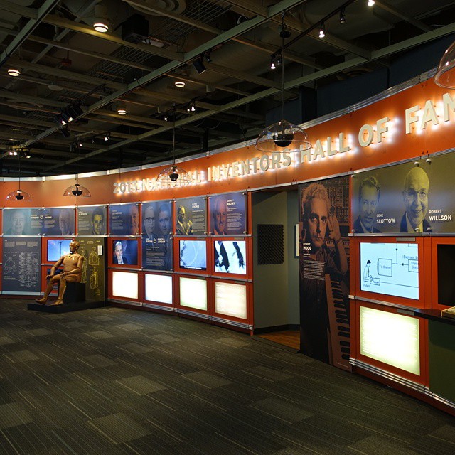 a museum displays various historical books and historical posters