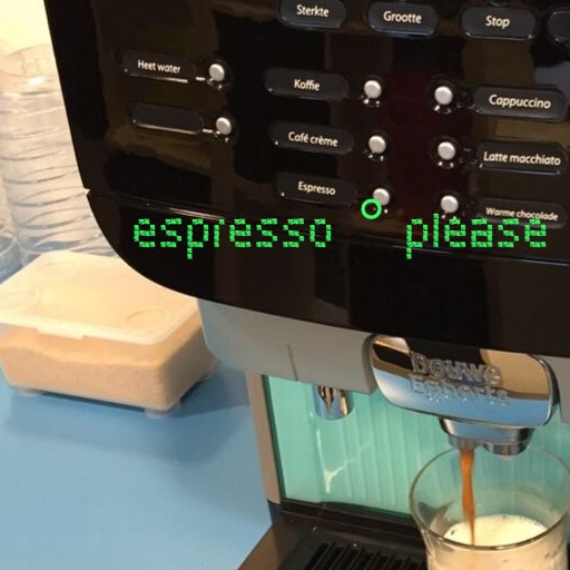 this is an espresso machine with drinks coming out of it