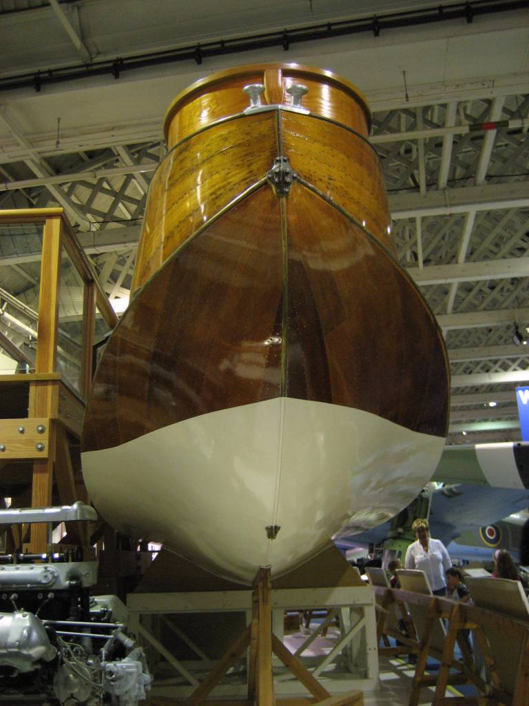 a boat being built in the shop for people to get on