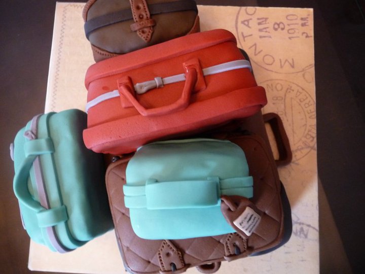 an assortment of bags sitting on top of each other