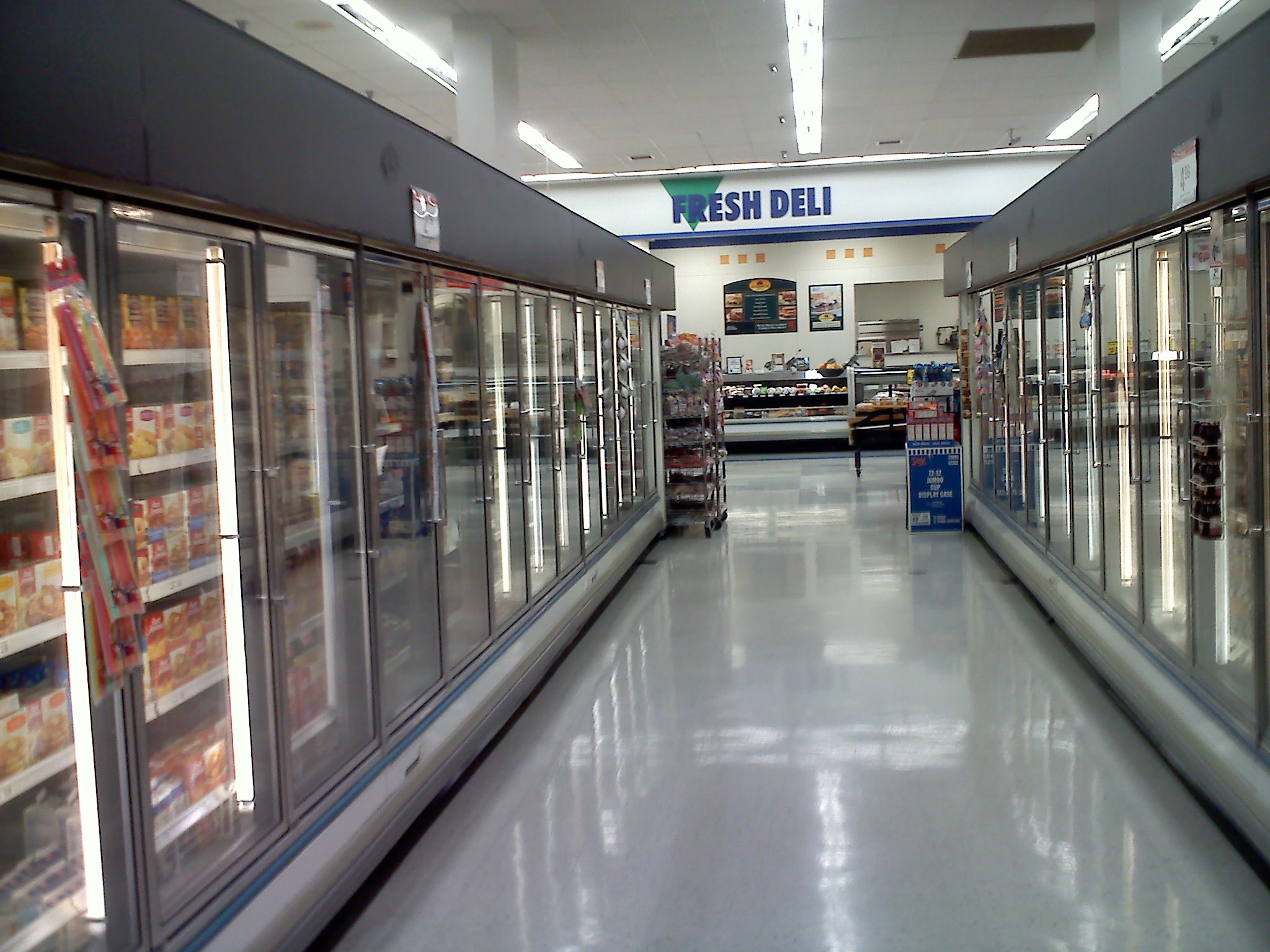 a grocery store aisle filled with lots of items