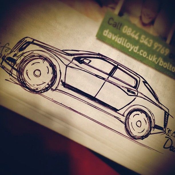 this is a drawing of a drawing of a car