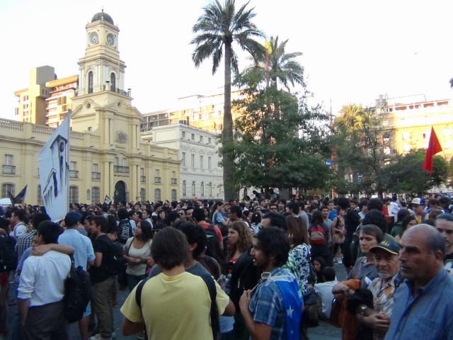 an outside area of a city full of people