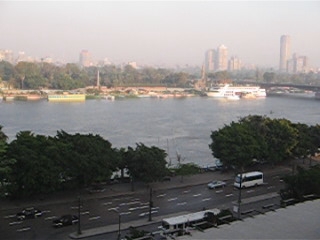 a very large body of water near a lot of trees